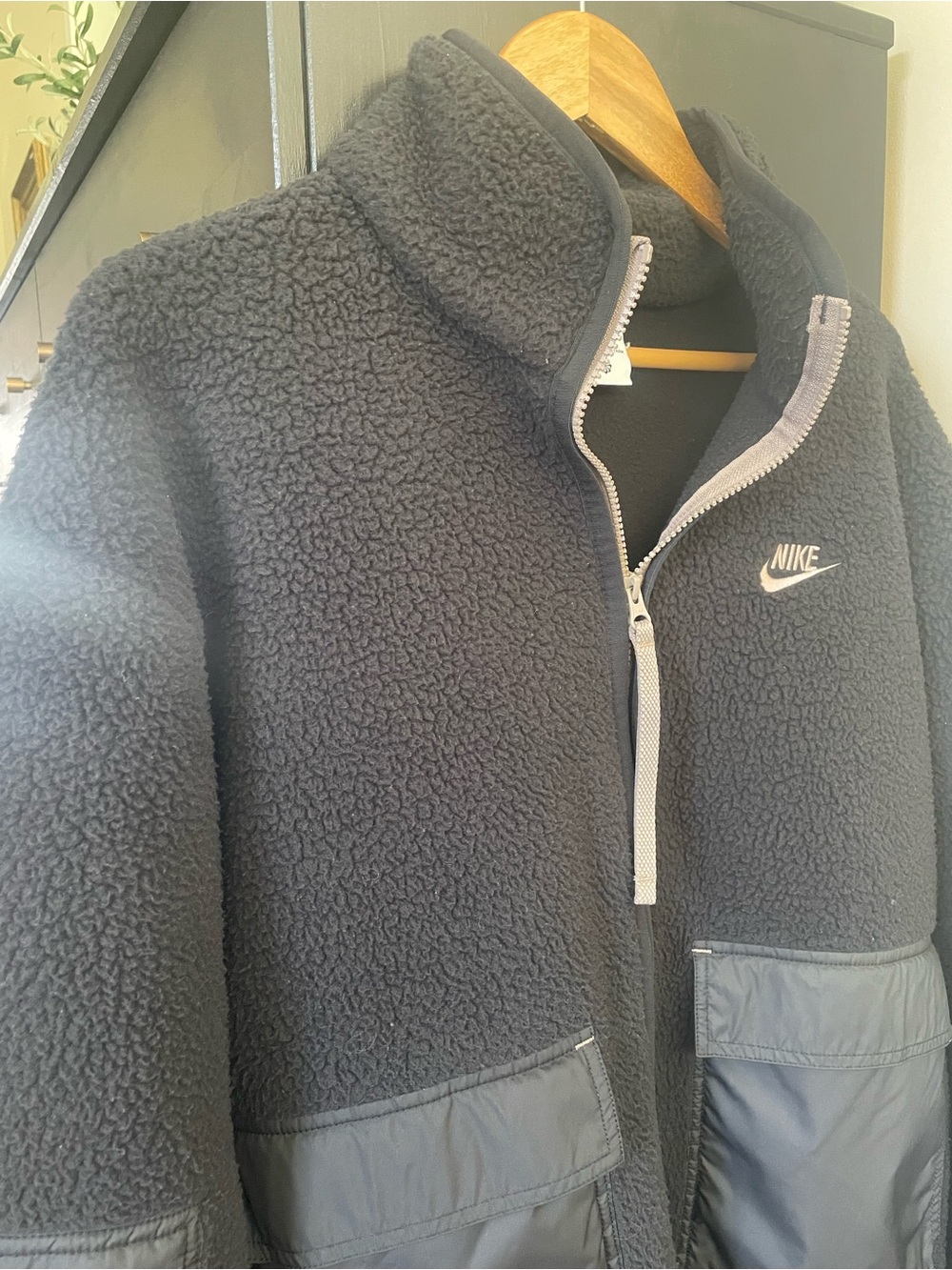 Nike Sportswear Sport Essentials+ Recycled Fleece Jacket, black, large - Picture 3 of 8